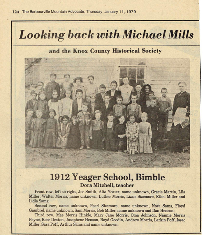 Yeager School at Bimble 1912